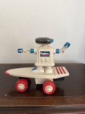 Vintage 1986 Playtime Skatebot Robot Toy   Plastic Rolling Skate Bot
