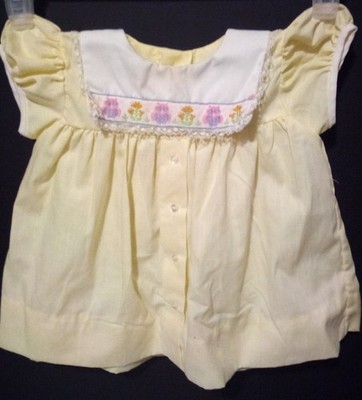Baby Dresses Size for 9 Months ''1975-1976 Vintage'' Various Brands Lot of 5