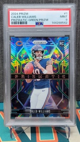 2024 Panini Prizm - Prizmatic Caleb Williams #1 Green Prizm (RC) PSA 9