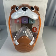 Kids Full Face Snorkel Mask, 180  Panoramic View Anti Fog Goggles. size SMALL