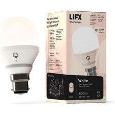 LIFX A19 Mini Smart Light Bulb White WiFi , B22, 800 Lumens, 9W, Dimmable