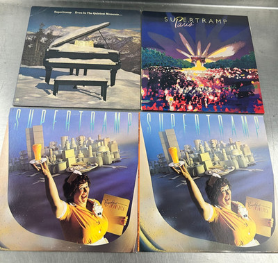 Supertramp - 4x LP Record Lot - Even Quietest Moments Paris Breakfast America