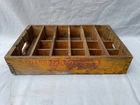 Vintage Coca Cola Bottle Wood Crate Yellow