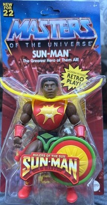 Mattel Masters of the Universe Origins 5.5in Sun-Man The Greatest Hero NIB!