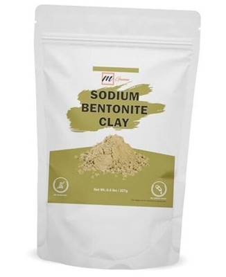 100% Natural Sodium Bentonite Clay Powder (Food Grade) 0.5 LBS / 227 Unscented
