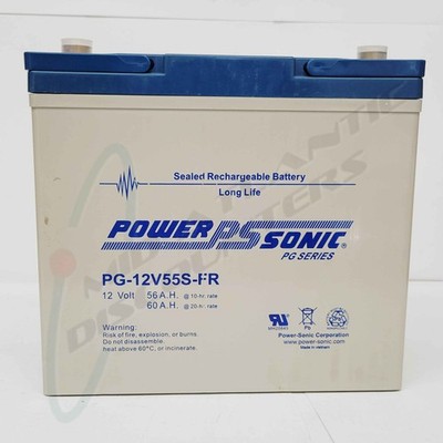 Power-Sonic PG-12V55 FR 56AH 12V Long-Life Rechargeable Sealed Lead Acid Battery