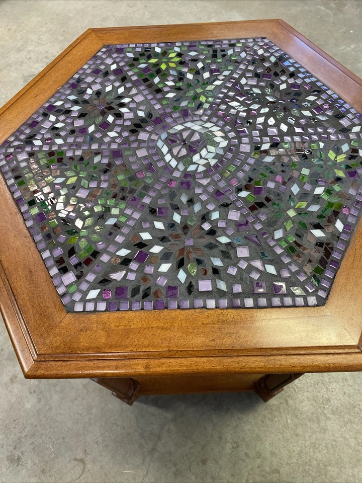 Purple Mosaic Top Table - Image 4 of 4