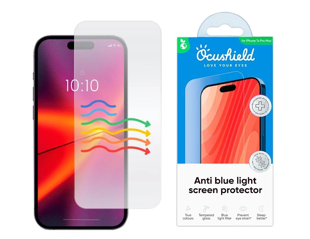 Ocushield Anti Blue Light Tempered Glass Screen Protector for iPhone 14 Pro Max