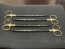 Set of 4 AESCULAP BC263WB METZENBAUM NOIR DUROTIP CURVED SCISSORS 180mm 7”