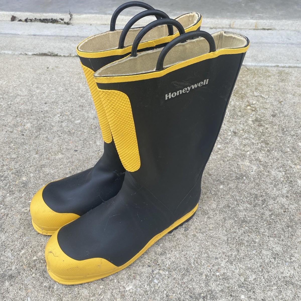 Honeywell Firefighter Turnout Rubber Boots Size 16 Wide New | eBay