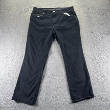 G.H. Bass  Co Pant Men 34x30 Black Cotton Chino Straight Preppy Business Career