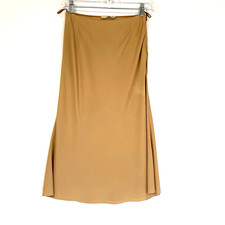 PRADA Women's Skirt A Line Warm Tan Midi Size IT 40 US 4/Small Vintage