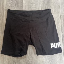 NWT - Puma Womens XXL Black Ess Logo Short Leggings - 848347 01