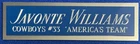 JAVONTE WILLIAMS COWBOYS NAMEPLATE AUTOGRAPH Signed FOOTBALL JERSEY PHOTO HELMET