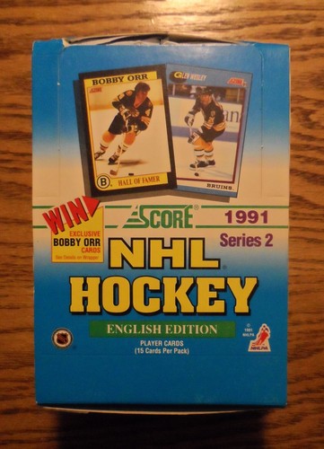 1991 Score Hockey Series 2 English Box of Trading Card Packs - Possible Hasek RC