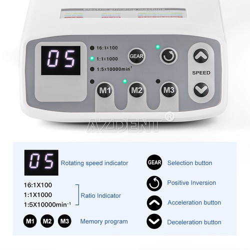AZDENT Dental LED Brushless Electric Micro Motor/1:1/1:5/1:4.2 LED Handpiece NEW - Picture 3 of 53