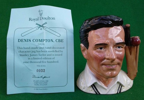 ROYAL DOULTON - SELECTION OF “CRICKETERS” LIMITED EDITION CHARACTER JUGS. - Picture 73 of 93