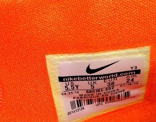 NIKE 685181-302 LEBRON Turquoise & Orange Sneakers Kids Sz 5.5y Women's Sz 7 GUC - Picture 10 of 10