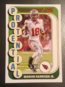 2024 Score 🚩SP-RED Protential🚩 #16 Marvin Harrison Jr. (RC) Arizona Cardinals 