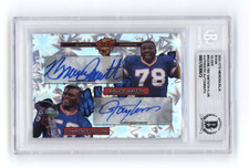 Bruce Smith & Lawrence Taylor 2024 Hits BOOM Silver /10 Dual Signed BGS BAS Auto