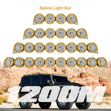 22/32/42/52" Round Laser LED Work light bar Combo Beam Driving Offroad SUV ATV