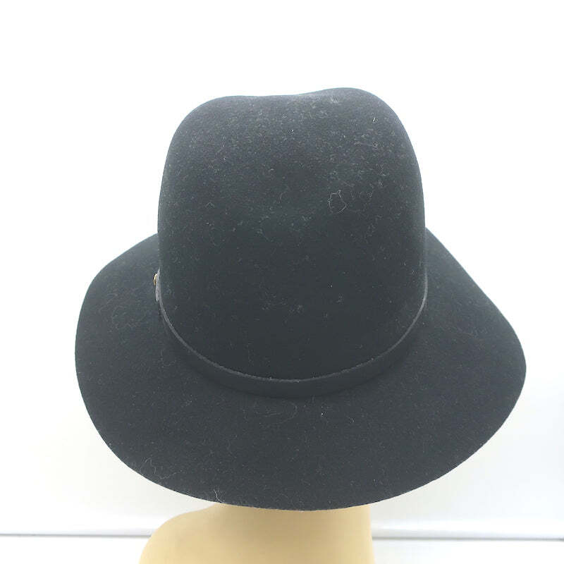 Rag & Bone Floppy Brim Fedora Hat Black Wool Felt Size  display picture 1