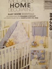 Nursery Crib Quilt Set Sewing Pattern dust ruffle M4328 Baby Sewing Pattern