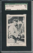 Ty Cobb 1922 E121 American Caramel CO SGC 84 7 HIghest Graded PSA 1 Equal 1 High