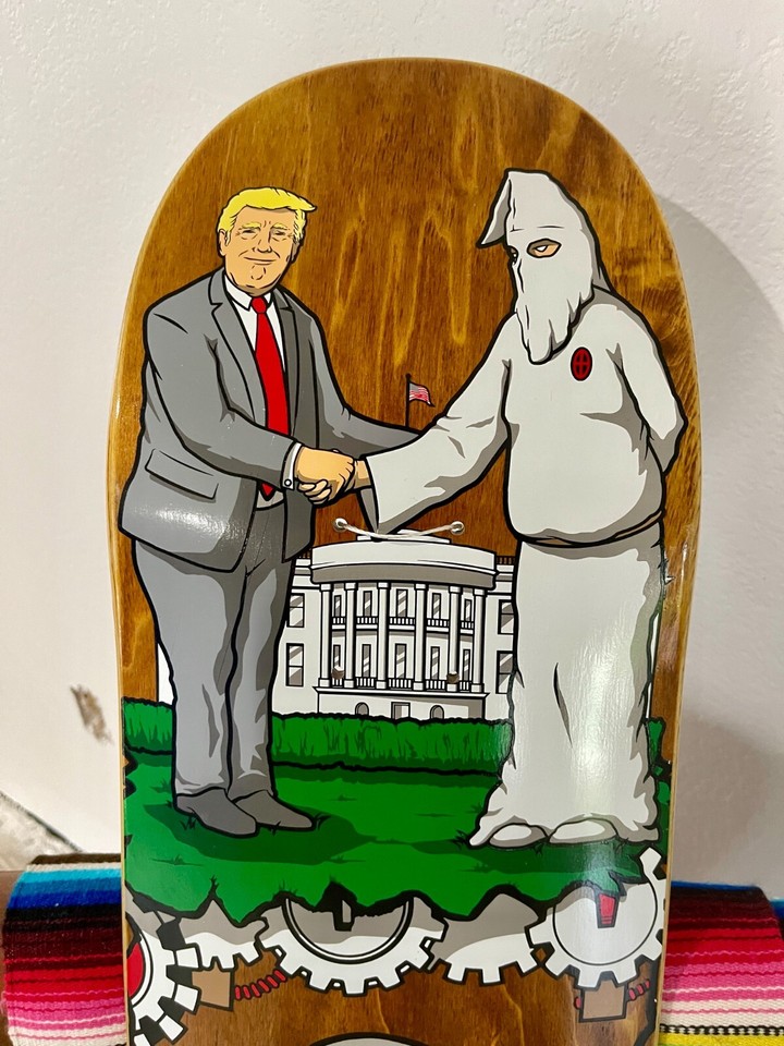 Donald Trump Real Skateboard (signed by Jim Thiebaud & Frank Gerwer