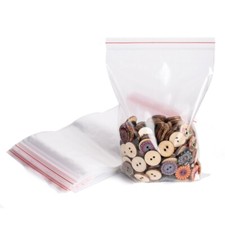 500pc/100Pcs Clear Rectangle Top Seal Resealable Packaging Plastic Zip Lock Bags