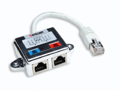 Intellinet RJ45 2-Port Verteiler LAN Netzwerk Splitter ICN Modular