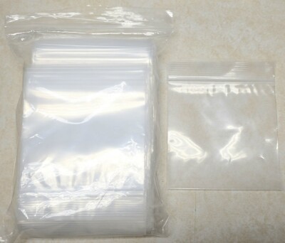 4'' x 4'' Clear Reclosable Bags 4 mil Food Grade - 100 Ct