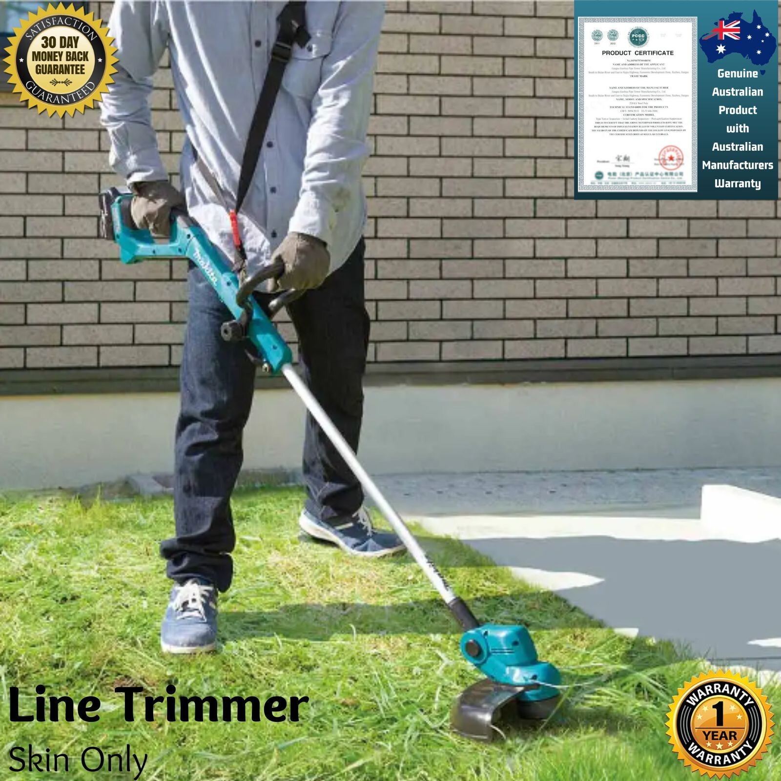 MAKITA 18v Cordless Line Trimmer Edger Whipper Snipper Telescopic Weed