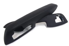 Door Panel Armrest Leather Synthetic Cover for Acura Tl 09-14 Black Stitch