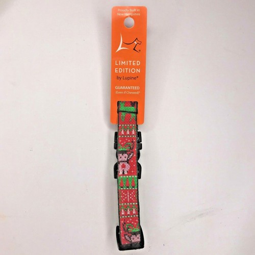 Lupine Ugly Sweater Dog Collar Adjustable Limited Edition Christmas