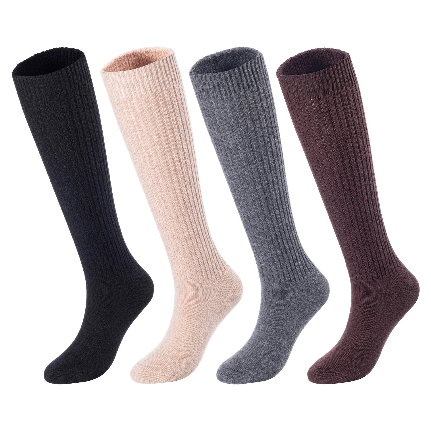 Women's 4 Pairs Knee High Wool Boot Socks FS05 Size 6-9
Opens in a new window or tab