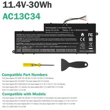   AC13C34 Battery For Acer Aspire V5-122P V5-132 E3-111 E3-112 3ICP5/60/80 30WH