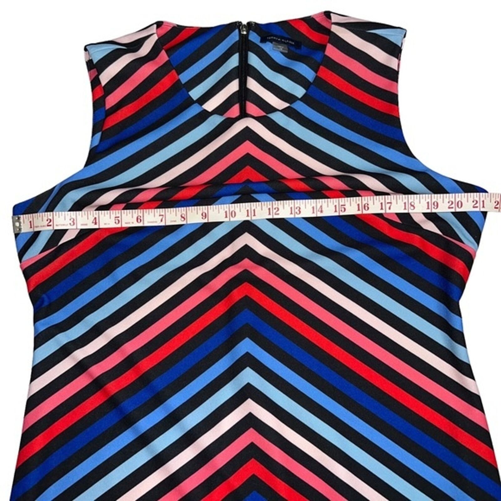 Tommy Hilfiger Sleeveless Dress Size 16 Chevron C… - image 8