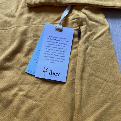 Huckberry Ibex Tranquil Long Sleeve Hoodie Men’s L Light Gold Yellow Wool Cotton - Picture 7 of 13