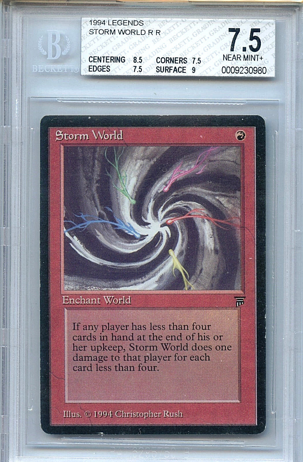 MTG Legends Storm World BGS 7.5 NM + Magic the Gathering WOTC 0980 MTG Legends Storm World BGS 7.5 NM + Magic the Gathering WOTC 0980
