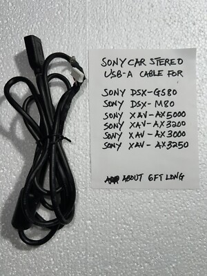 SONY Car Stereo USB Connector USB Cable  White Tip For ISO Sony MODELS