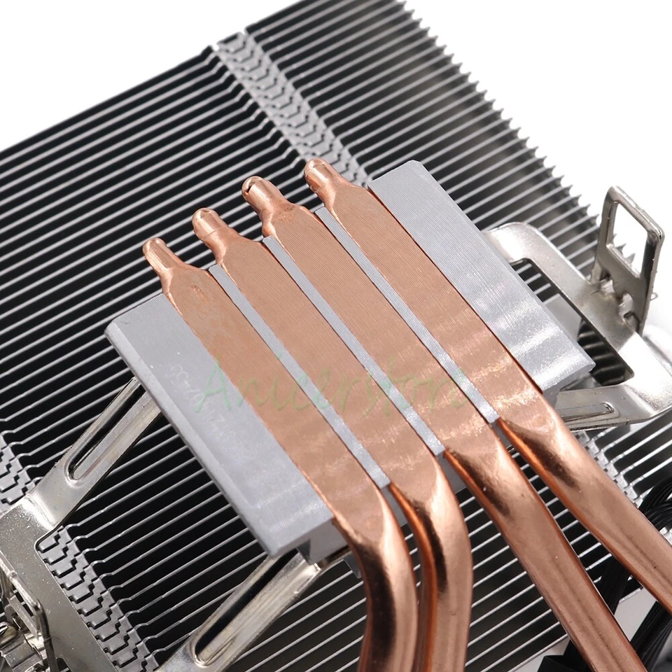SRGB LED Fan PWM CPU Radiator Heatsink Cooler For Intel AMD 775 115X AM4 FM1 FM2 - Image 3 of 4