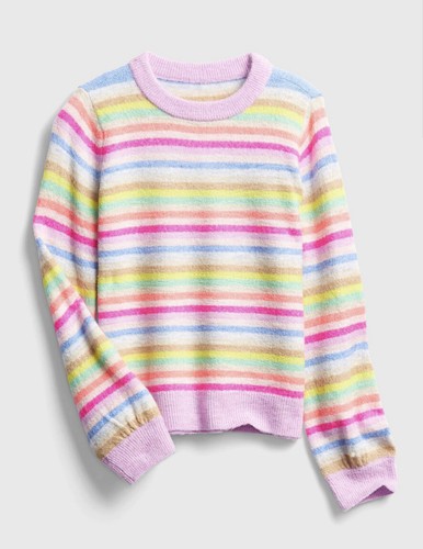 Gap Kids Girls Happy Stripe Crewneck 