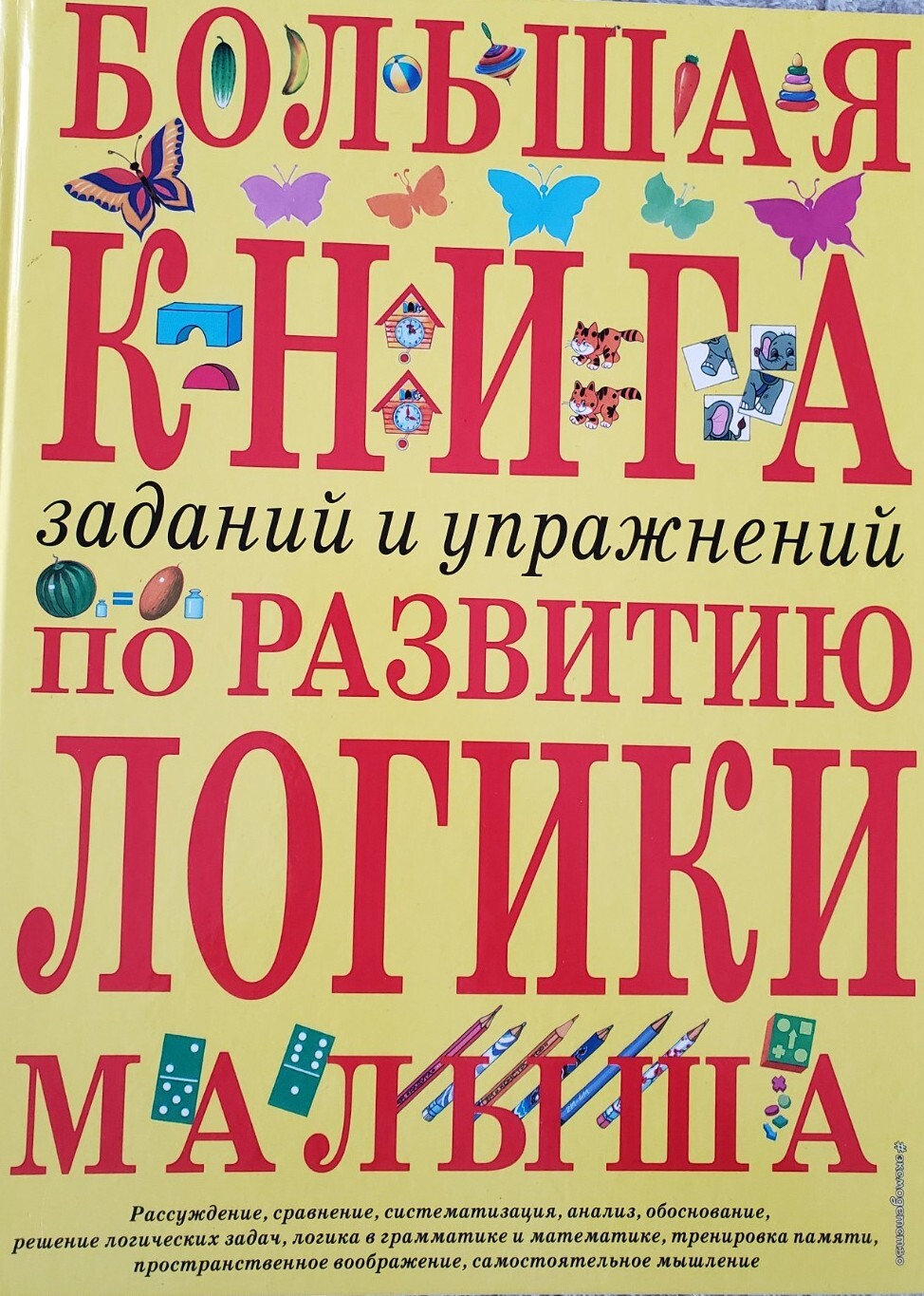 Russian kids books children Большая книга по развитию логики малыша,задания