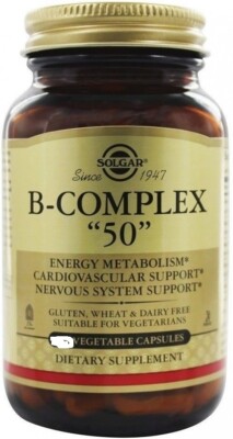 Solgar Vitamin B-Complex ''50'' Extra High Potency 250 Vegetable Caps BBE 04/2027