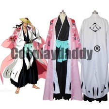 IN STOCK Bleach 8th Division Captain Shunsui Kyoraku Cosplay Costume Kimono