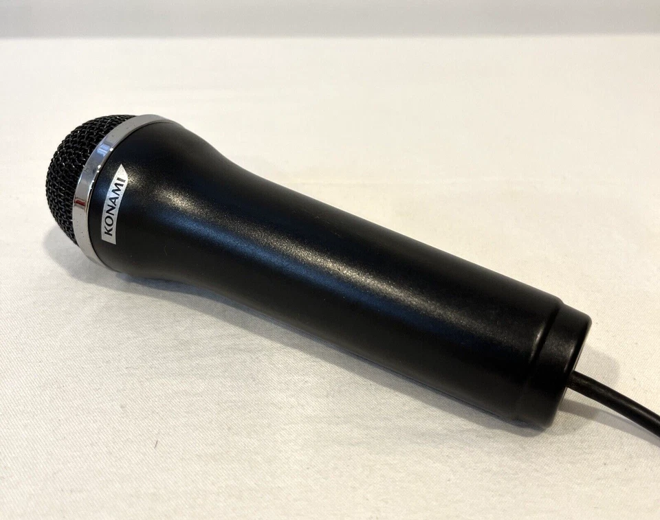 KONAMI BLACK WIRED MICROPHONE PS2 PS3 WII XBOX 360 USB ROCK BAND RAPSTAR A-0234A - Image 3 of 4