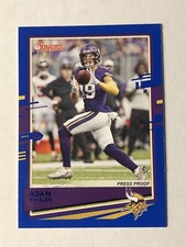 2020 Donruss Press Proof Variation Blue, Adam Thielen #160, Minnesota Vikings