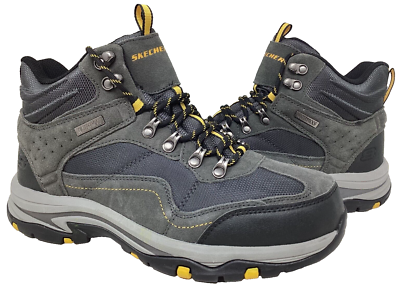 Skechers Hiking Shoes Men\'s Size 9 Extra Wide Charcoal Gray Water Repellant Skechers Relment Daggett Charcoal Mens Extra Wide Boot Water  main image 4