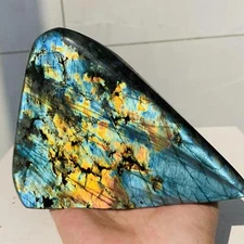 Natural Labradorite Quartz Crystal Freeform Mineral Specimen Healing 1240g